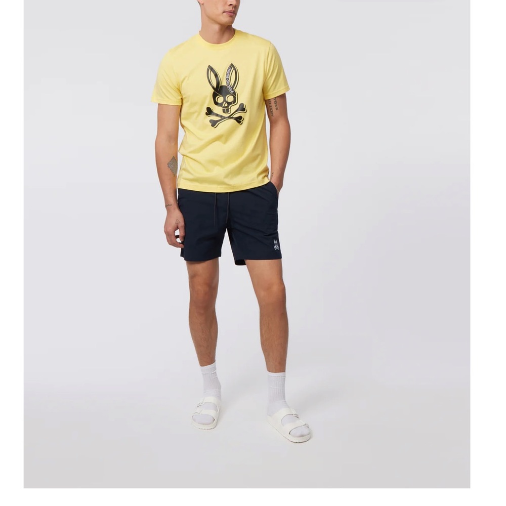 New men's Woad hydrochromatic swim trunk reveals a hidden Bunny